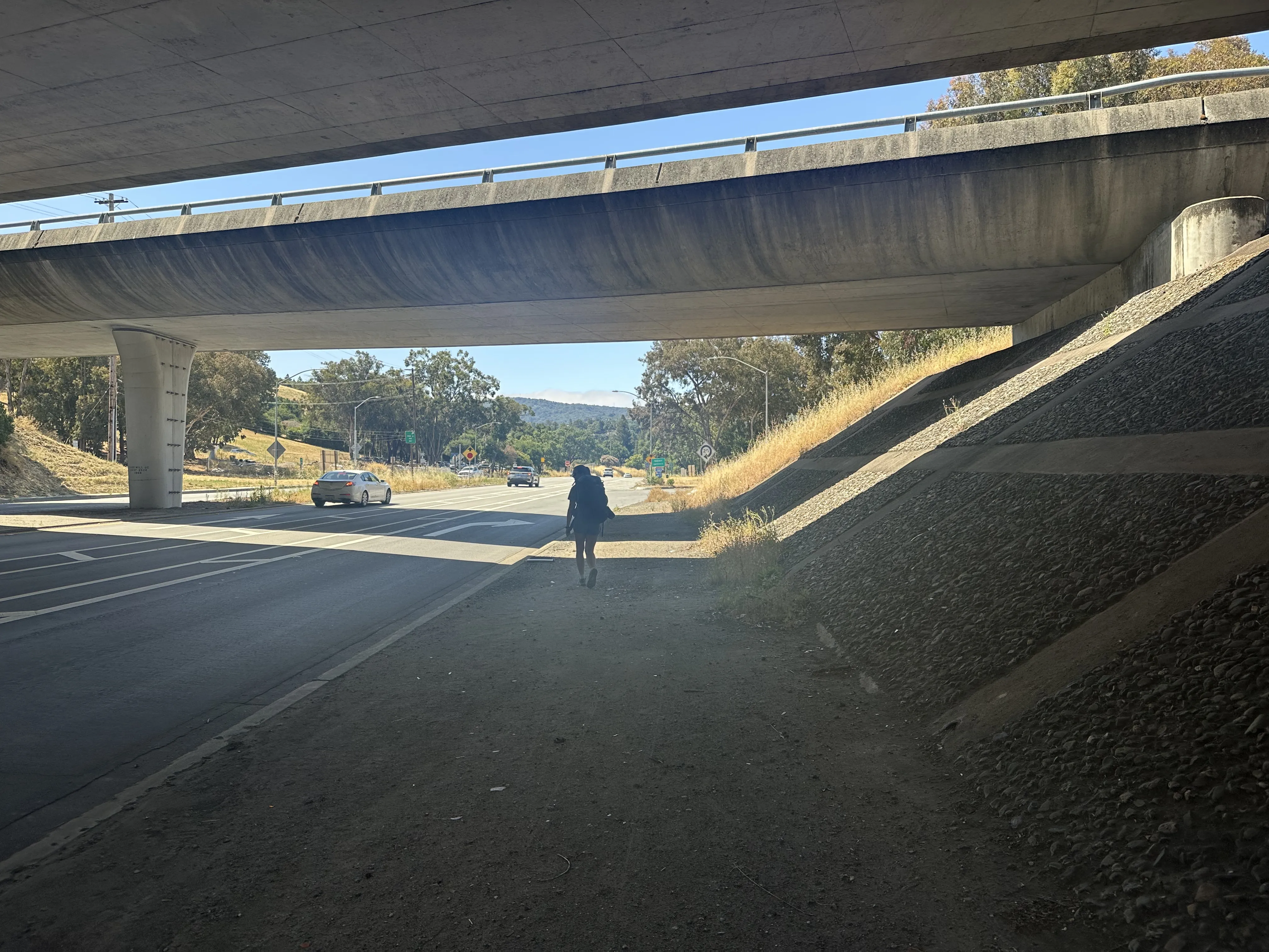 Me walking on the side of Page Mill
