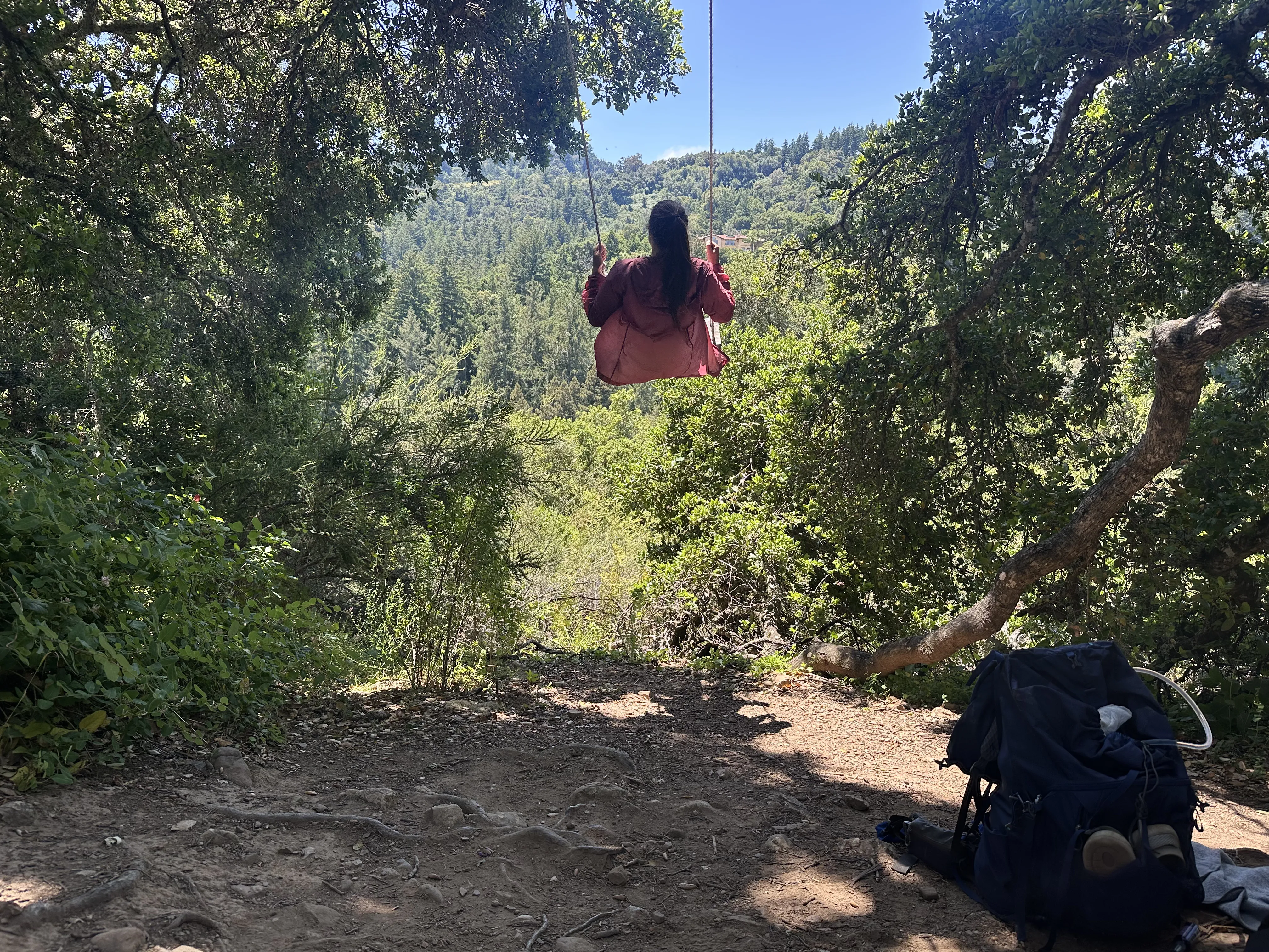 Me swinging in Coal Mine Ridge